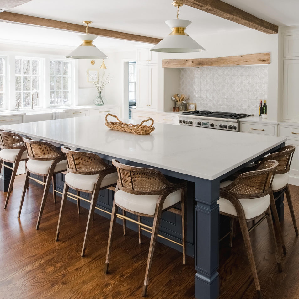 Alborg Large Stacked Pendant, a premium Pendant light by Visual Comfort & Co. Close - up image of its design.