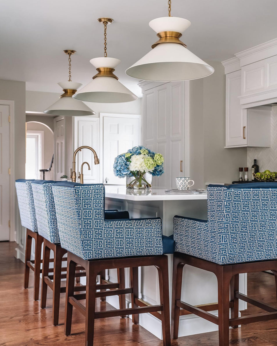 Alborg Large Stacked Pendant, a premium Pendant light by Visual Comfort & Co. Close - up image of its design.