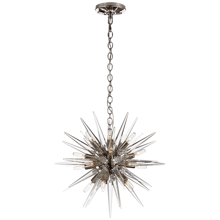 Quincy Small Sputnik Chandelier, a premium Chandelier light by Visual Comfort & Co. Close - up image of its design.