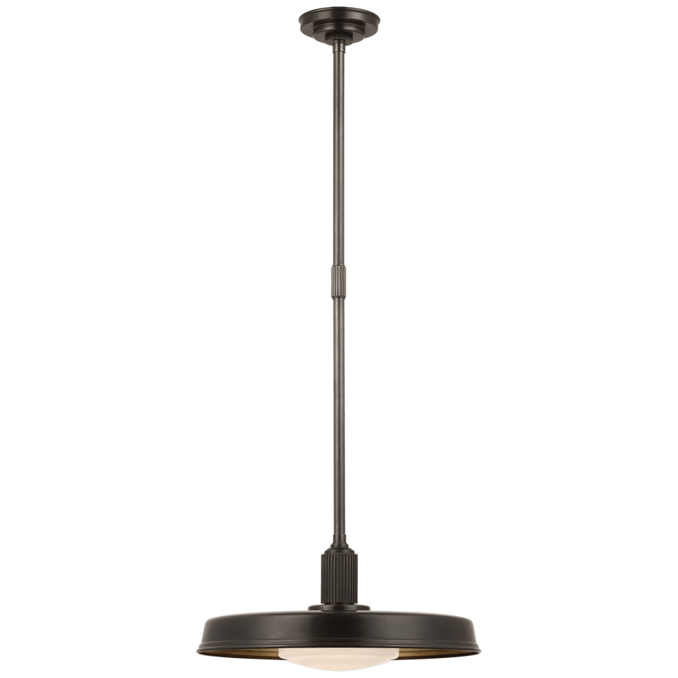 Ruhlmann 18" Factory Pendant, a premium Pendant light by Visual Comfort & Co. Close - up image of its design.