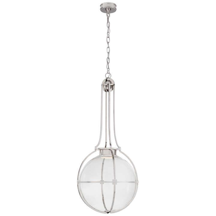 Gracie Large Captured Globe Pendant, a premium Pendant light by Visual Comfort & Co. Close - up image of its design.