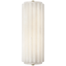 Madden 13" Fluted Linear Sconce in Alabaster and Antique-Burnished Brass