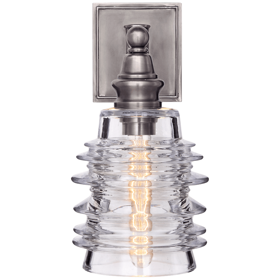 Covington Sconce, a premium Bath light by Visual Comfort & Co. Close - up image of its design.