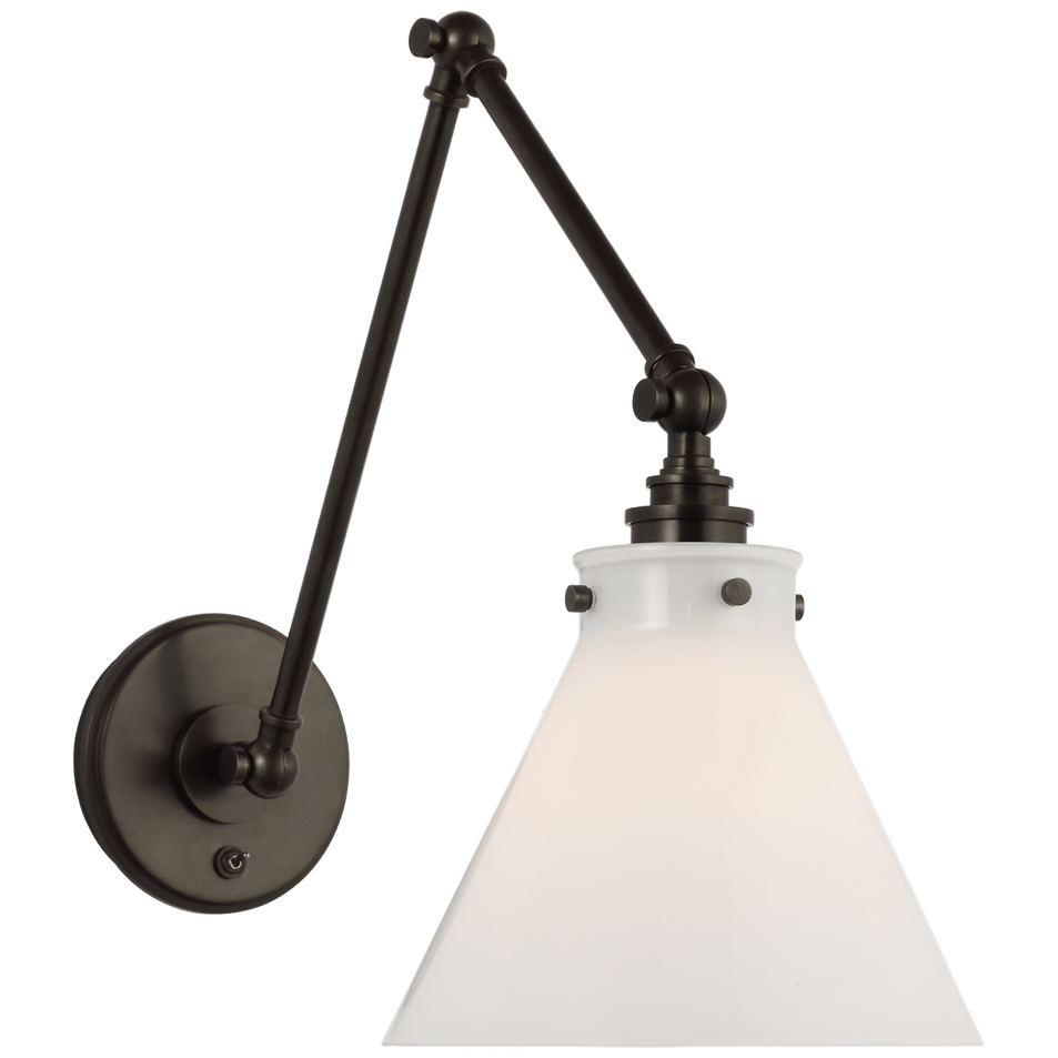 Parkington Double Library Wall Light, a premium Functional light by Visual Comfort & Co. Close - up image of its design.