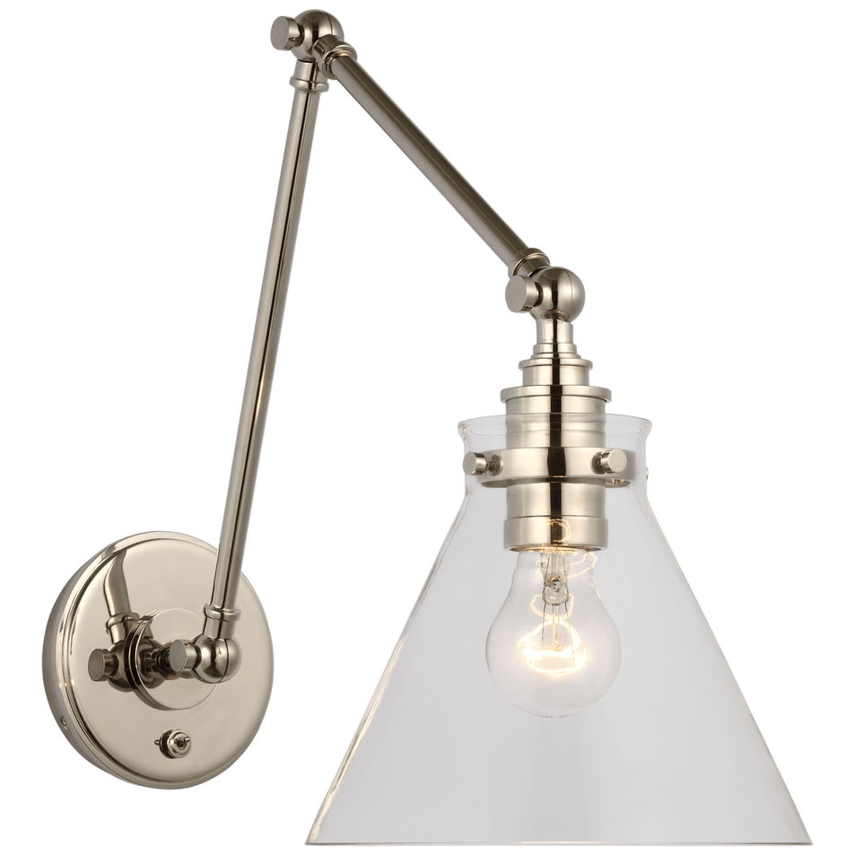 Parkington Double Library Wall Light, a premium Functional light by Visual Comfort & Co. Close - up image of its design.