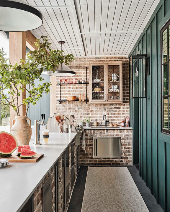 Fresno Long Wall Sconce, a premium Wall light by Visual Comfort & Co. Close - up image of its design.