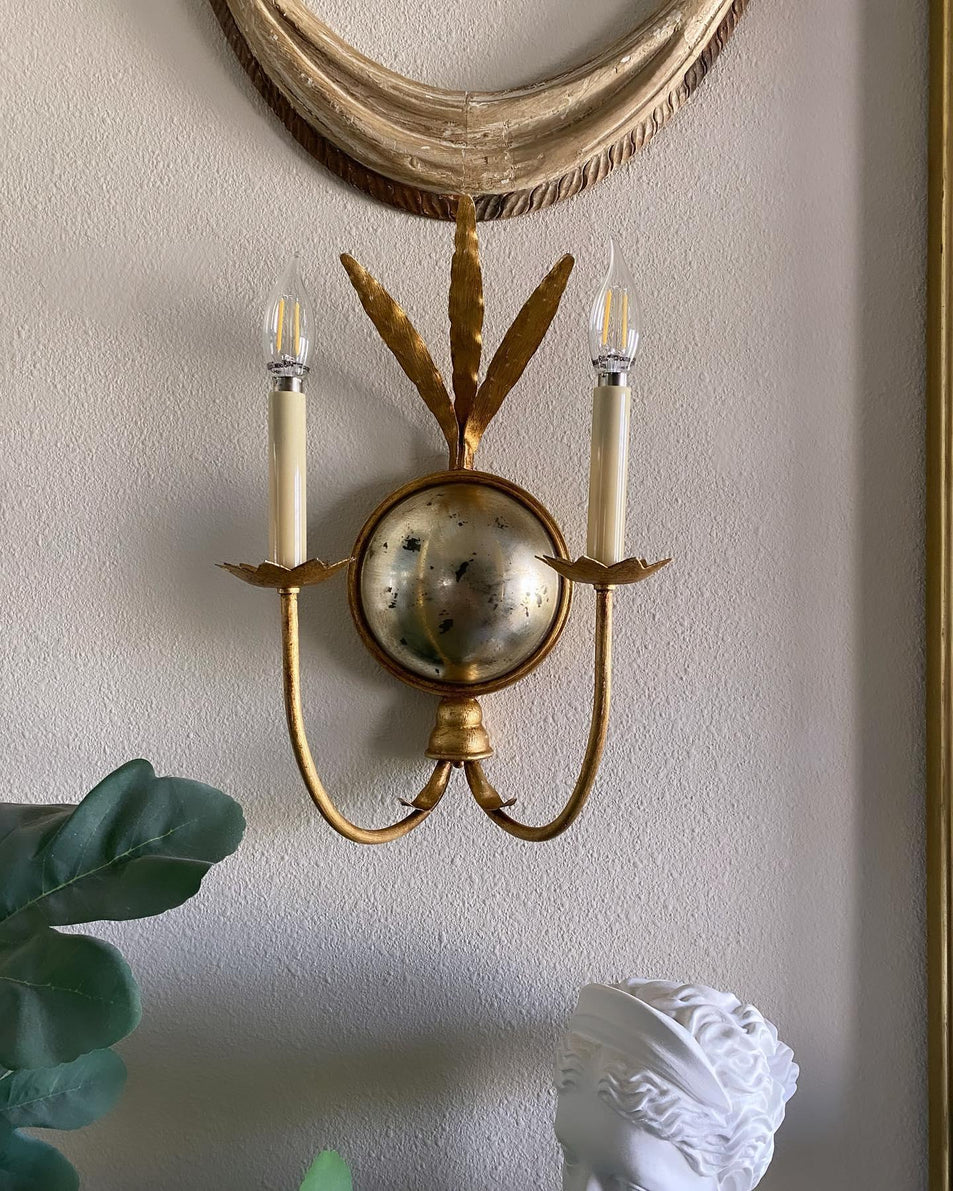 Gramercy Double Sconce, a premium Decorative light by Visual Comfort & Co. Close - up image of its design.