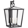 Darlana Large Bracket Lantern, a premium Wall light by Visual Comfort & Co. Close - up image of its design.