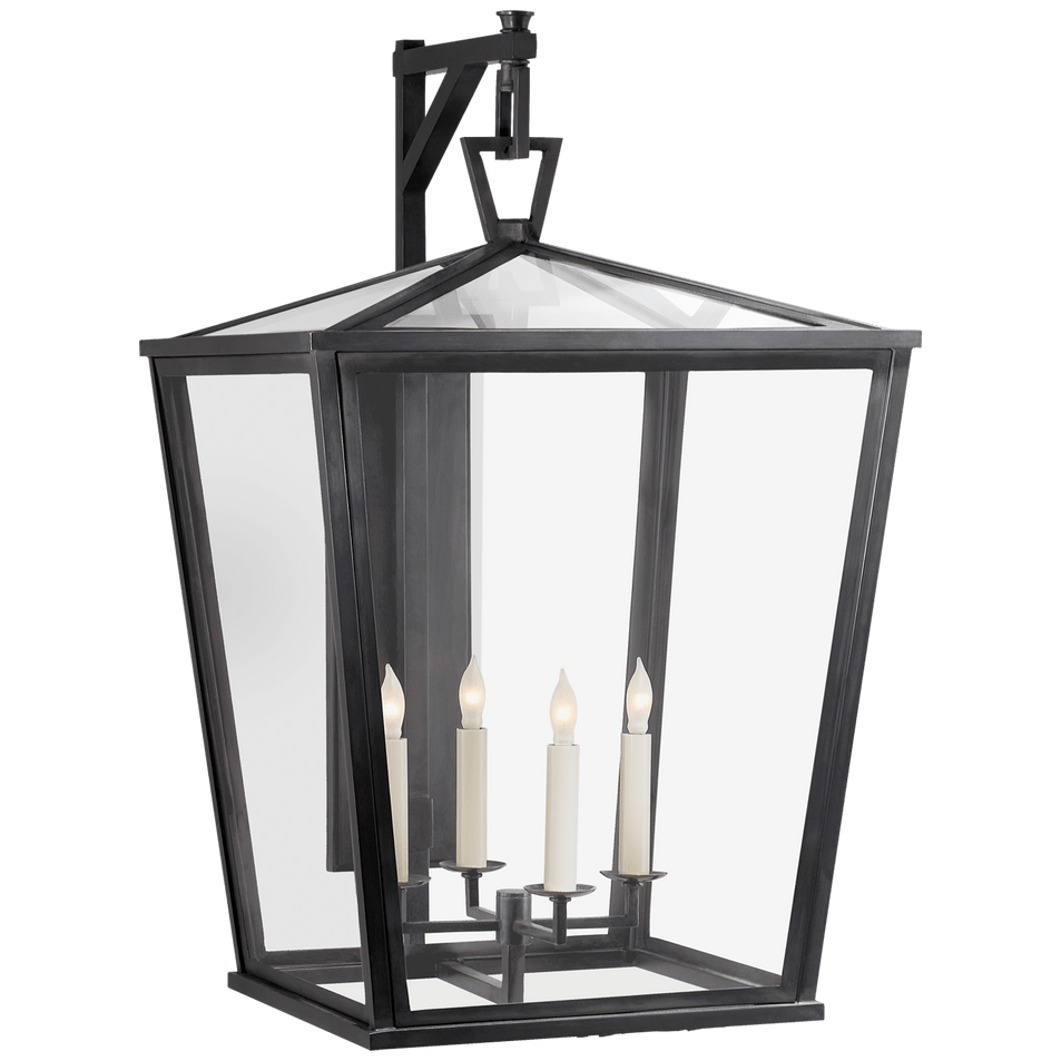 Darlana Large Bracket Lantern, a premium Wall light by Visual Comfort & Co. Close - up image of its design.