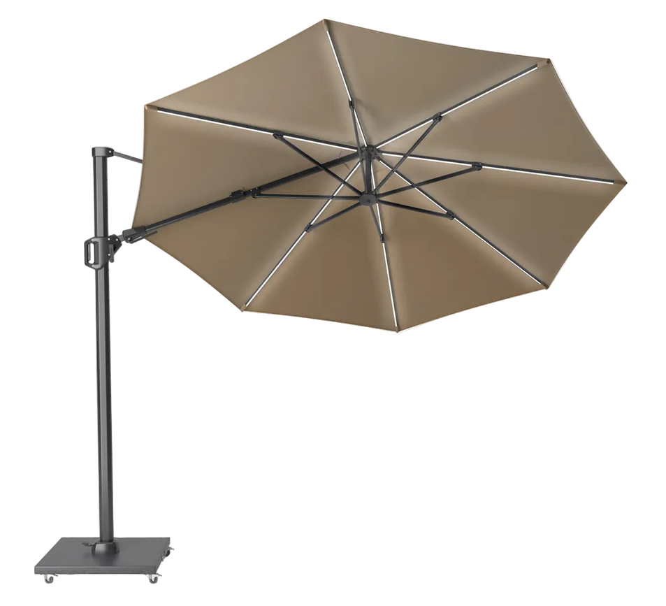Challenger T2 Glow Free-arm Parasol Ø350 and Ceramic Base 90 kg