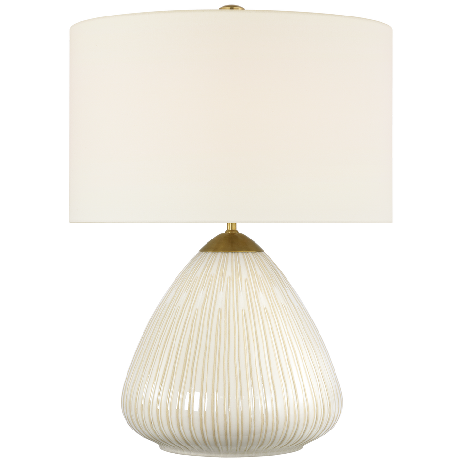 Vesse 28" Table Lamp in Cashew with Linen