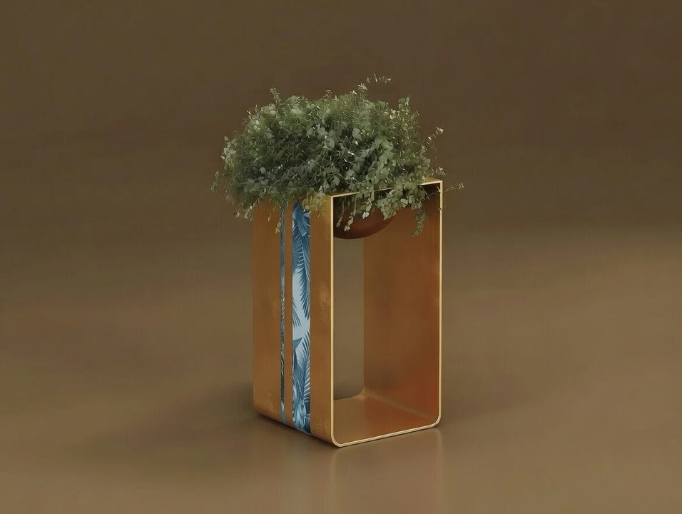 Jungle Flower Stand with Inlay Strip