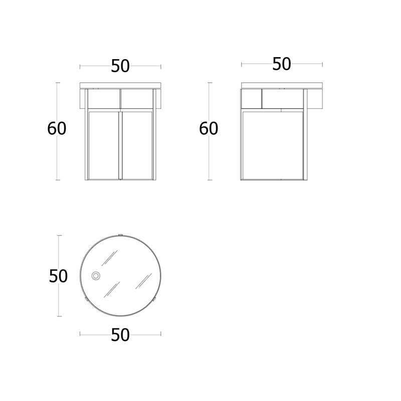 Must Have Round Nightstand Blueprint