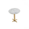 Round Side Table with Marble Top / 54x55cm