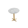 Round Side Table with Marble Top / 54x55cm