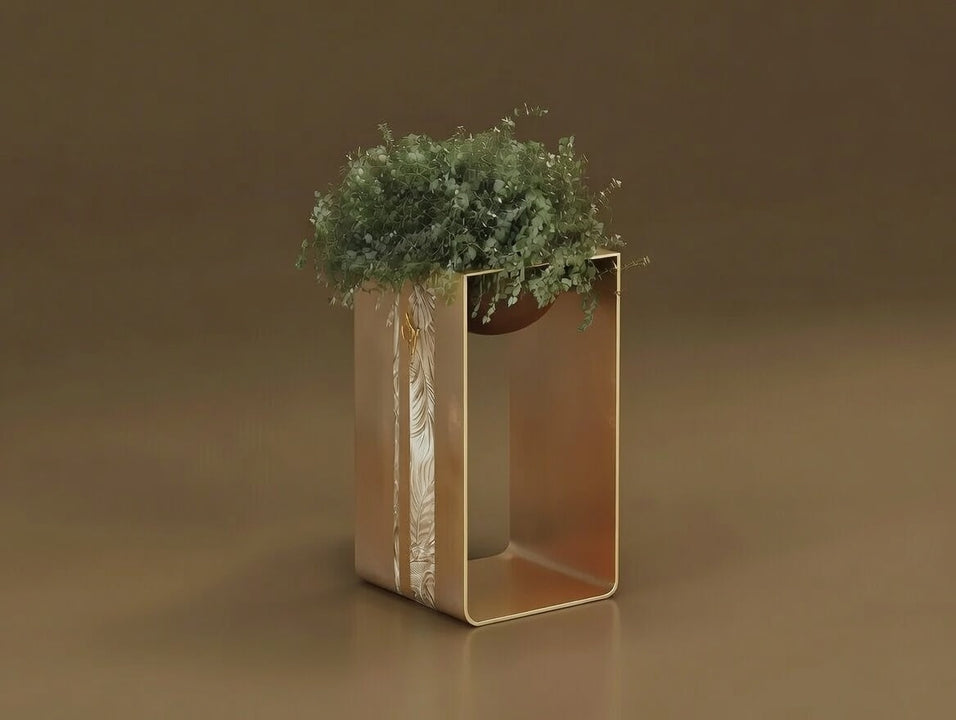 Jungle Flower Stand with Inlay Strip