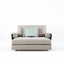 Big Armchair with Right Armrest in Coach Hide + Roll Cushion