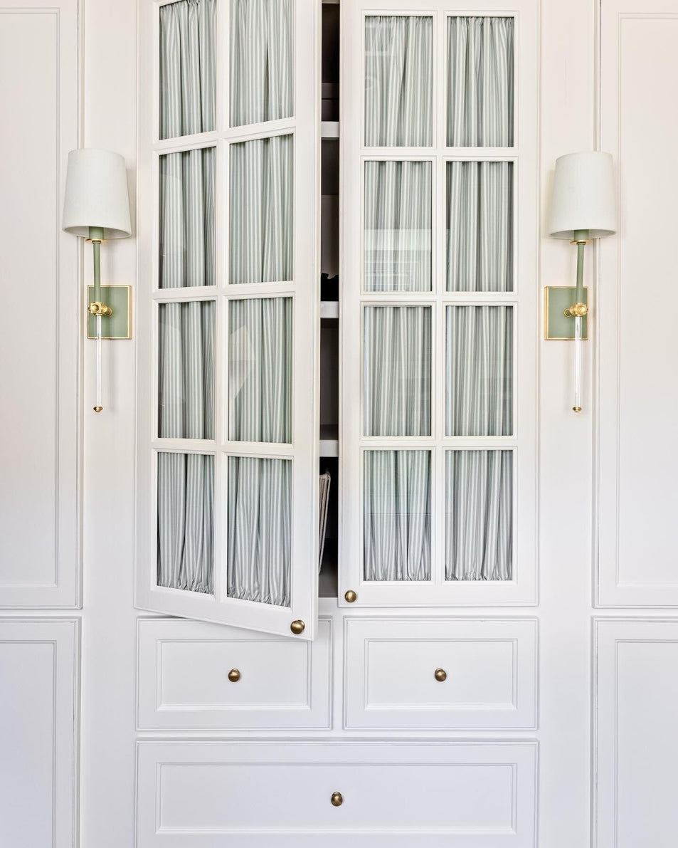 Lucia Medium Tail Sconce, a premium Decorative light by Visual Comfort & Co. Close - up image of its design.