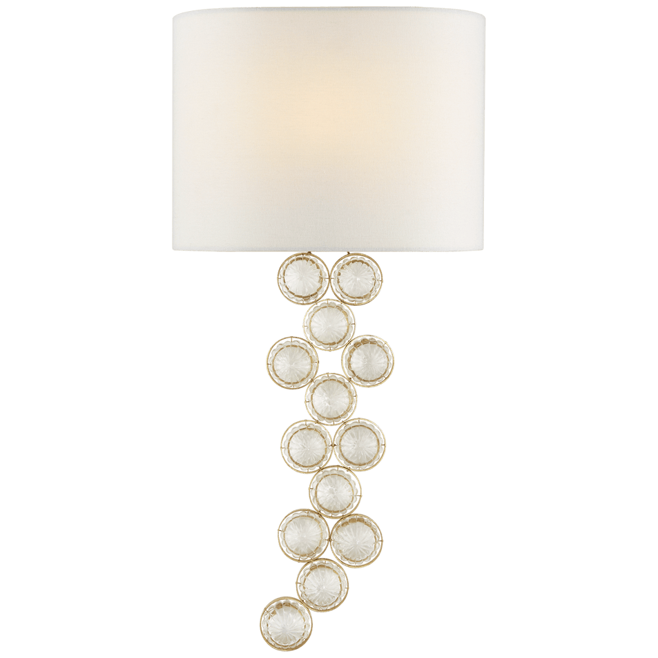 Milazzo Medium Right Sconce, a premium Decorative light by Visual Comfort & Co. Close - up image of its design.
