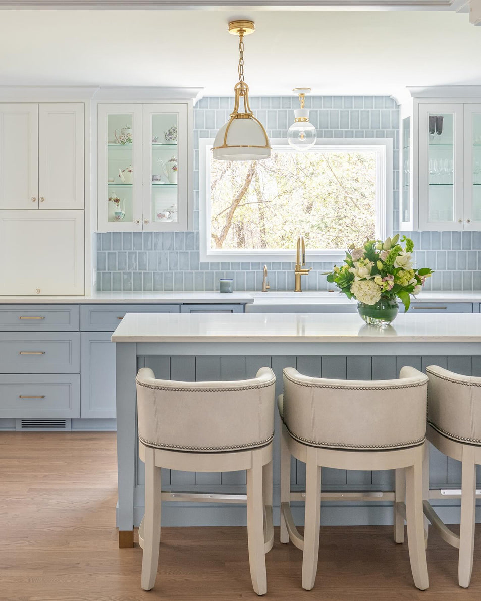 Lucia Small Pendant, a premium Pendant light by Visual Comfort & Co. Close - up image of its design.