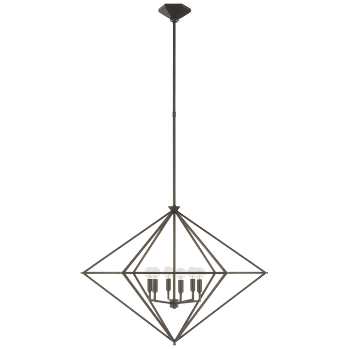 Afton Large Lantern, a premium Lantern light by Visual Comfort & Co. Close - up image of its design.