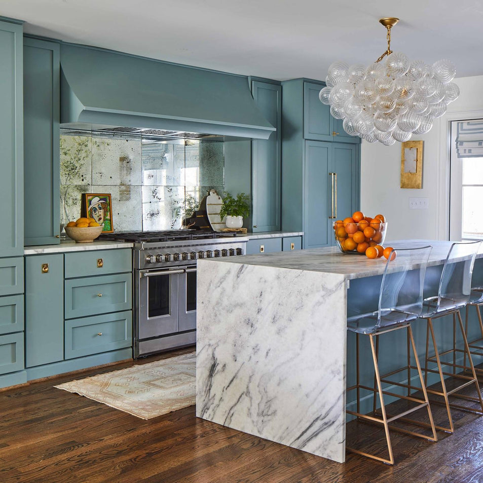 Talia Large Chandelier, a premium Chandelier light by Visual Comfort & Co. Close - up image of its design.