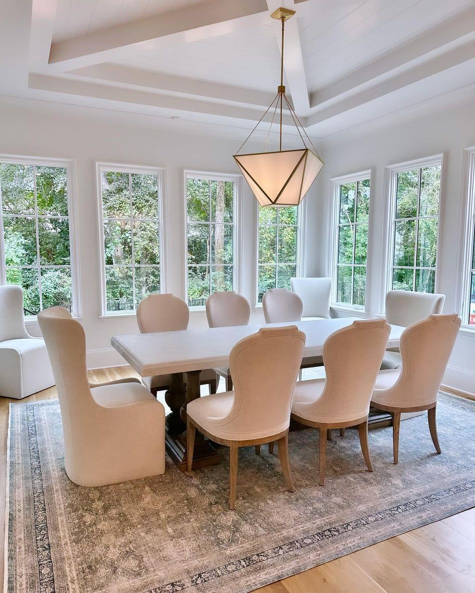 Lorino Large Lantern, a premium Lantern light by Visual Comfort & Co. Close - up image of its design.