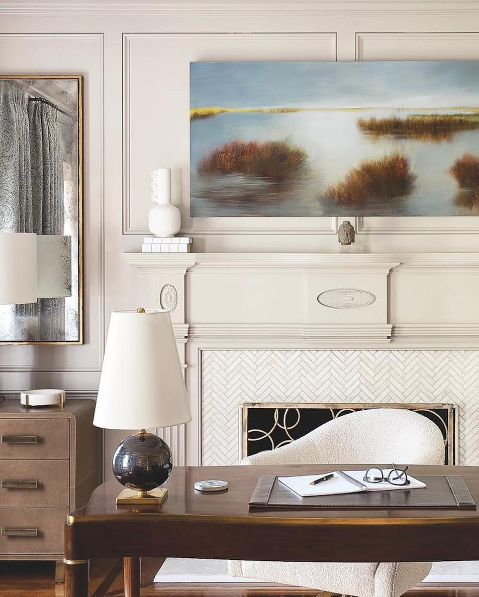 Corbin Mini Accent Lamp, a premium Decorative light by Visual Comfort & Co. Close - up image of its design.