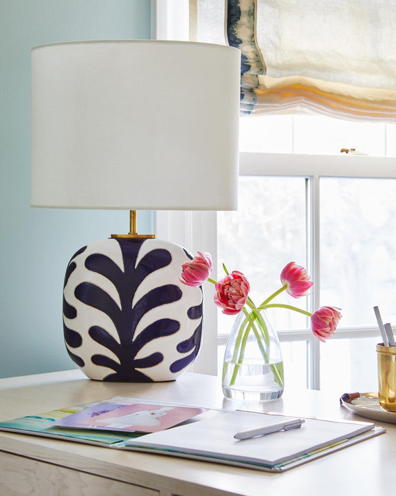Parkwood Medium Table Lamp, a premium Decorative light by Visual Comfort & Co. Close - up image of its design.