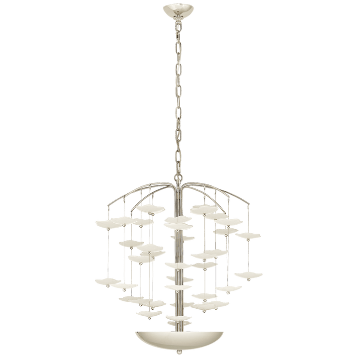Leighton Medium Cascading Chandelier, a premium Chandelier light by Visual Comfort & Co. Close - up image of its design.