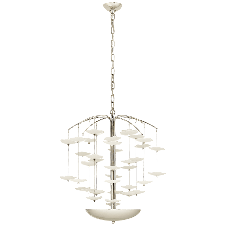 Leighton Medium Cascading Chandelier, a premium Chandelier light by Visual Comfort & Co. Close - up image of its design.