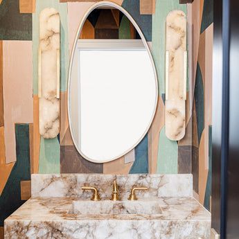 Melange 28" Elongated Sconce, a premium Decorative light by Visual Comfort & Co. Close - up image of its design.