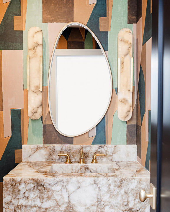 Melange 28" Elongated Sconce, a premium Decorative light by Visual Comfort & Co. Close - up image of its design.