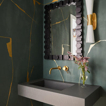 Utopia Large Double Bath Sconce, a premium Bath light by Visual Comfort & Co. Close - up image of its design.