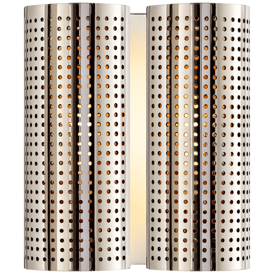 Precision Double Sconce, a premium Decorative light by Visual Comfort & Co. Close - up image of its design.
