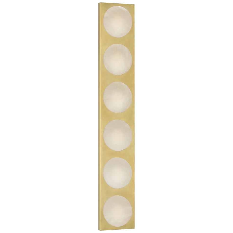 Dichotomy 27" 6 Light Sconce in Antique-Burnished Brass with Alabaster
