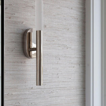 Rousseau Small Bath Sconce, a premium Decorative light by Visual Comfort & Co. Close - up image of its design.