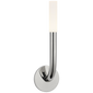Rousseau 15" Single Sconce - Polished Nickel / Etched Crystal