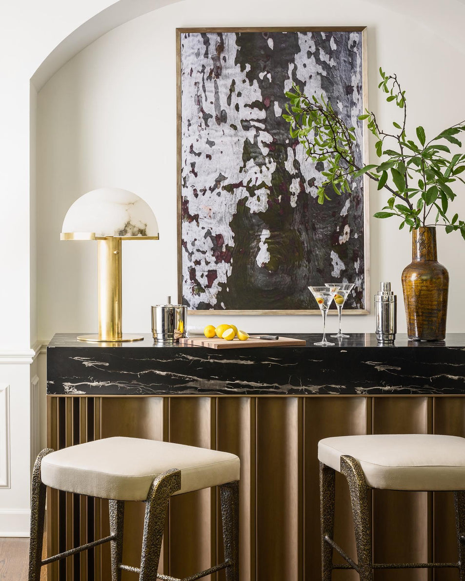 Melange Table Lamp, a premium Decorative light by Visual Comfort & Co. Close - up image of its design.