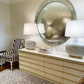 Beton Large Table Lamp, a premium Decorative light by Visual Comfort & Co. Close - up image of its design.