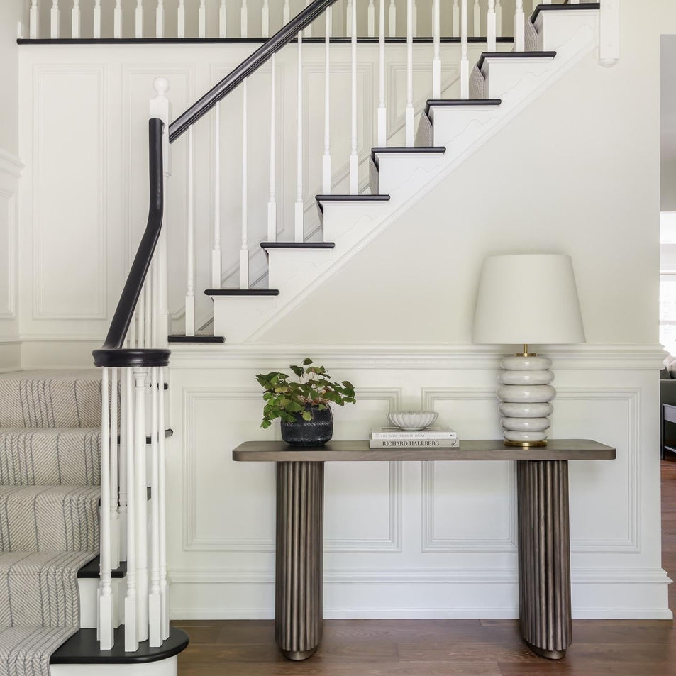 Phoebe Stacked Table Lamp, a premium Decorative light by Visual Comfort & Co. Close - up image of its design.