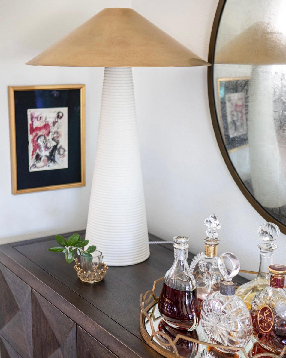 Miramar Table Lamp, a premium Decorative light by Visual Comfort & Co. Close - up image of its design.