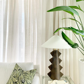 Senso Large Table Lamp, a premium Decorative light by Visual Comfort & Co. Close - up image of its design.