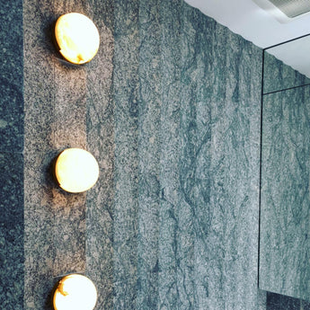 Melange 5" Solitaire Flush Mount, a premium Flush Mount light by Visual Comfort & Co. Close - up image of its design.