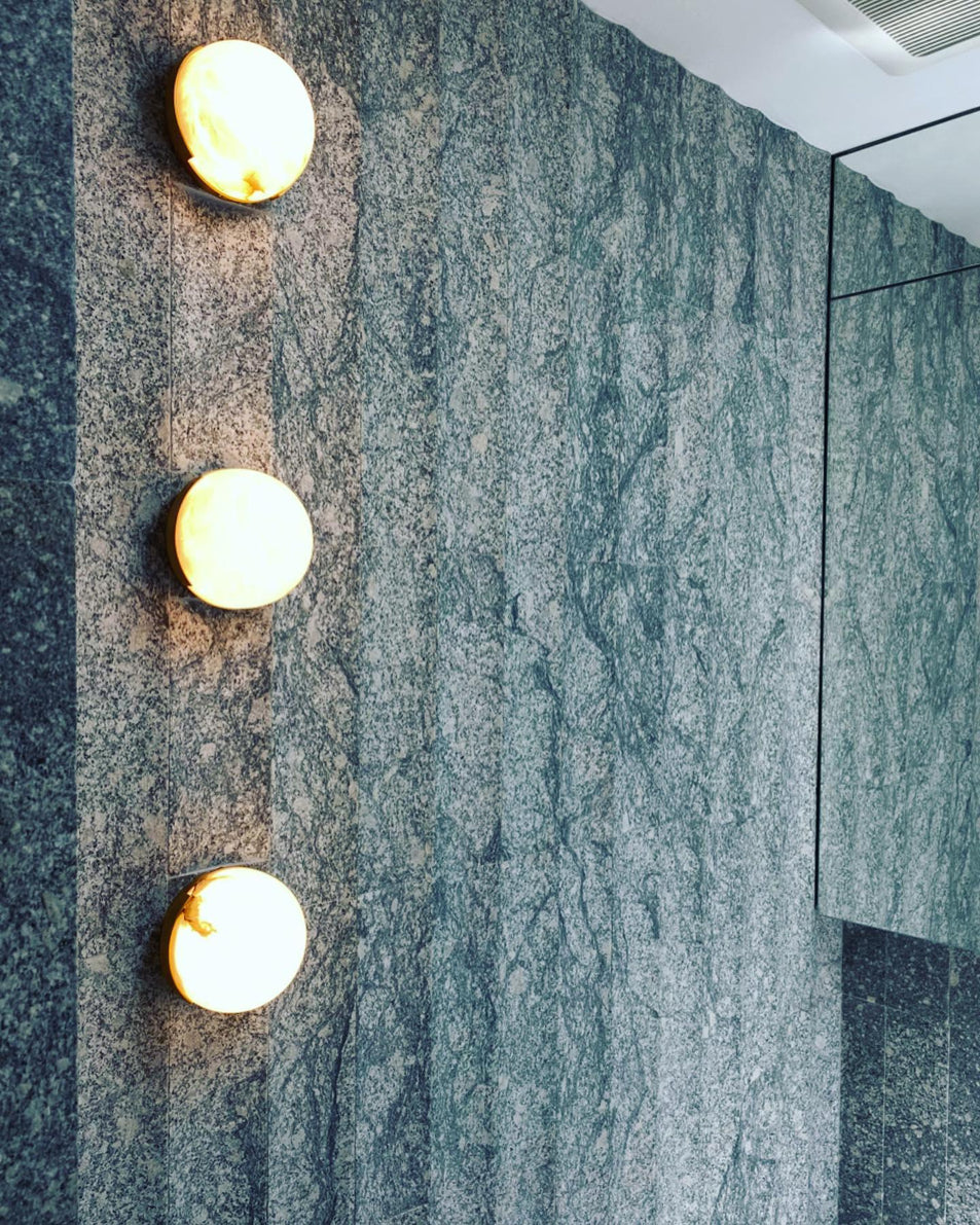 Melange 5" Solitaire Flush Mount, a premium Flush Mount light by Visual Comfort & Co. Close - up image of its design.