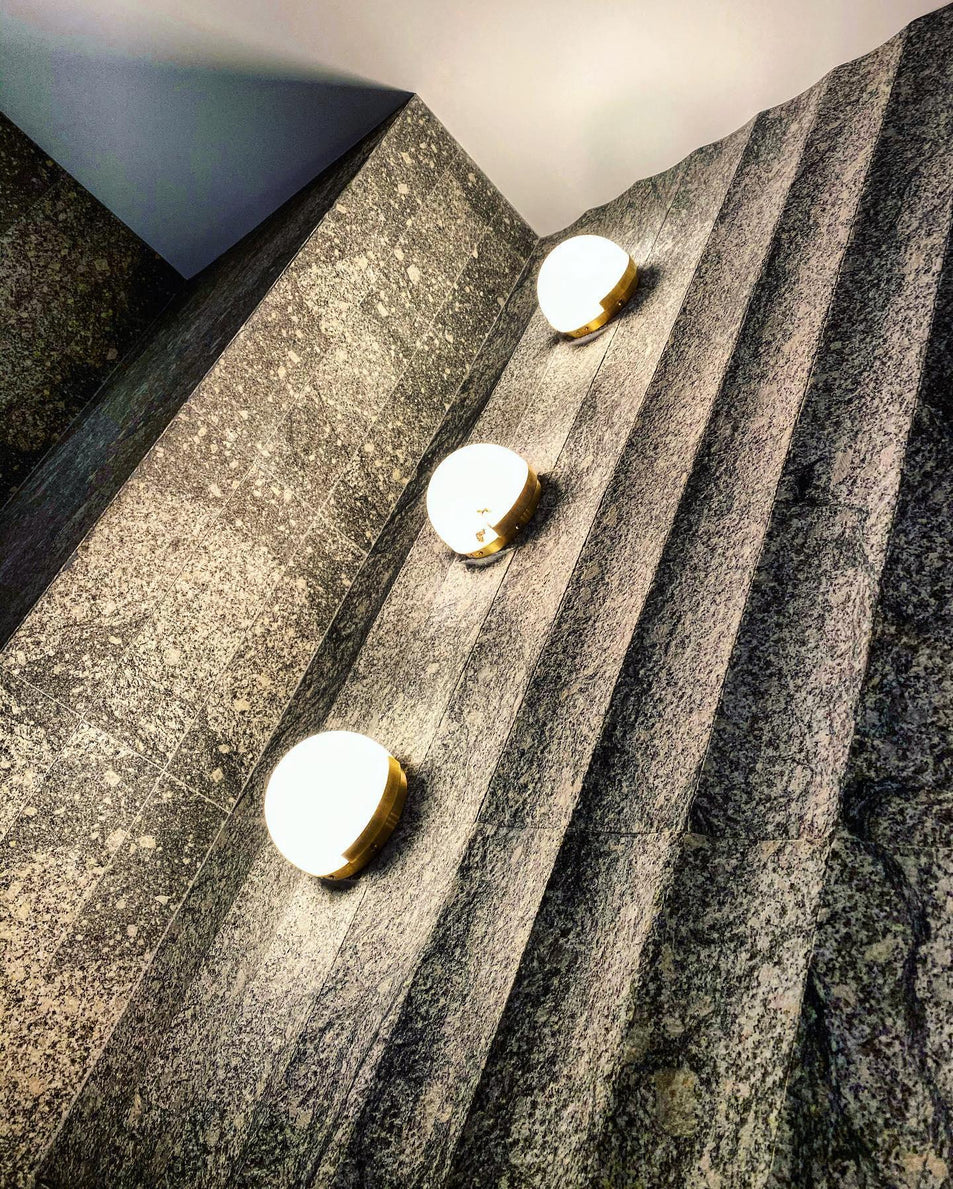 Melange 5" Solitaire Flush Mount, a premium Flush Mount light by Visual Comfort & Co. Close - up image of its design.