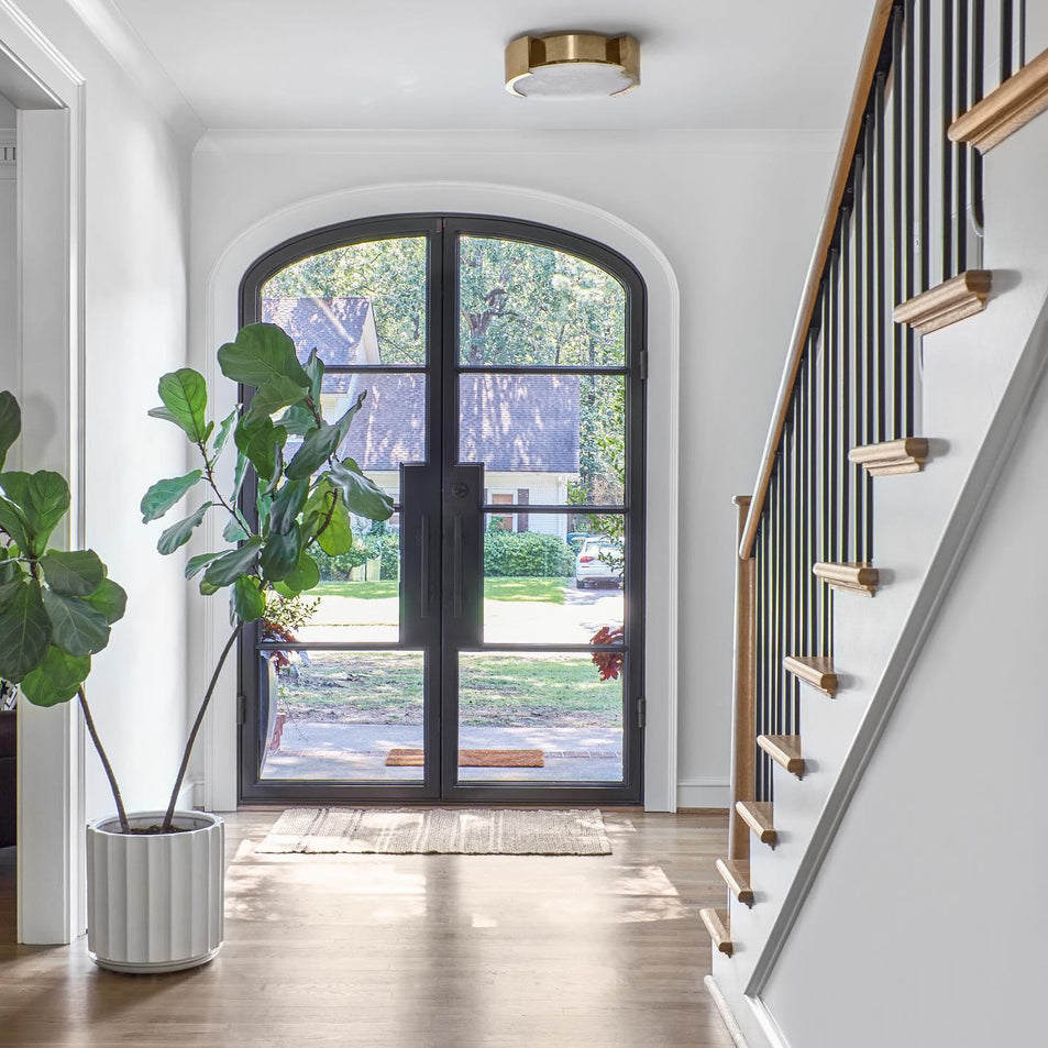 Melange Large Flush Mount, a premium Flush Mount light by Visual Comfort & Co. Close - up image of its design.