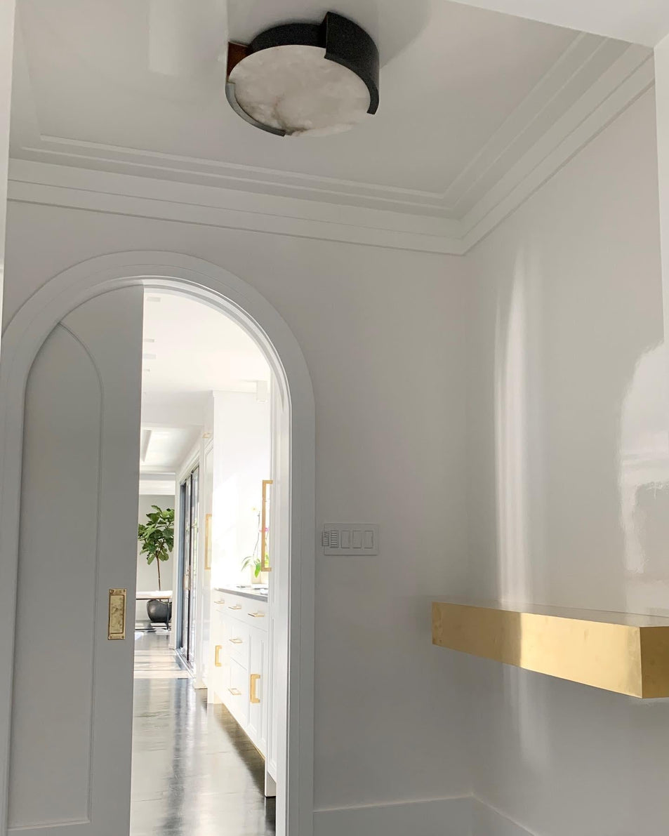 Melange Large Flush Mount, a premium Flush Mount light by Visual Comfort & Co. Close - up image of its design.