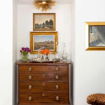 Strada Small Flush Mount, a premium Flush Mount light by Visual Comfort & Co. Close - up image of its design.