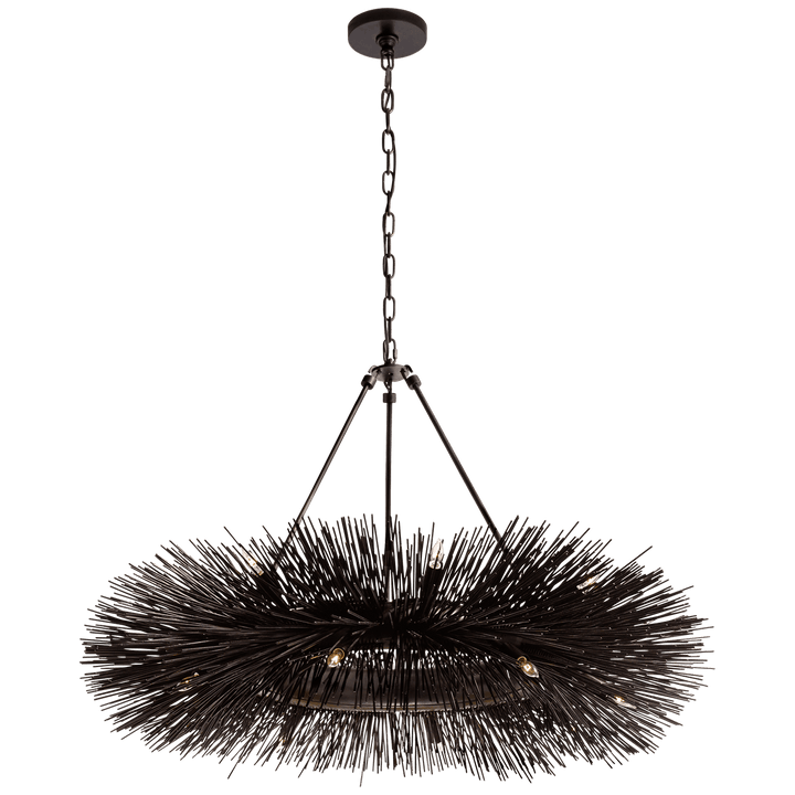 Strada Ring Chandelier, a premium light by Visual Comfort & Co. Close - up image of its design.